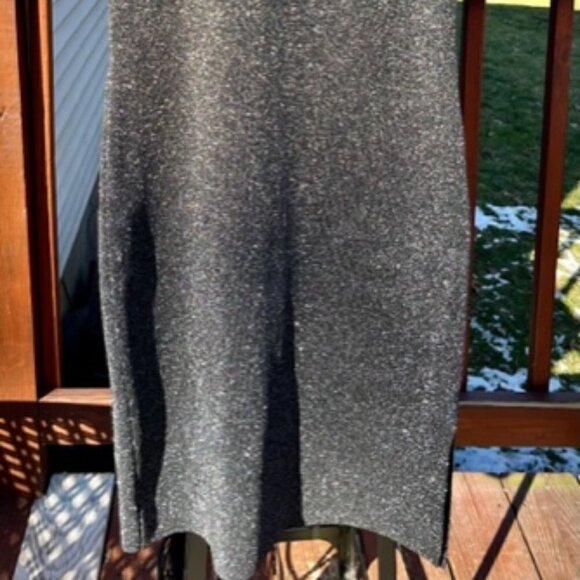 House of Harlow 1960 NWT Women's Black Silver Lurex Metallic Dress Mock Neck Med - Picture 2 of 12